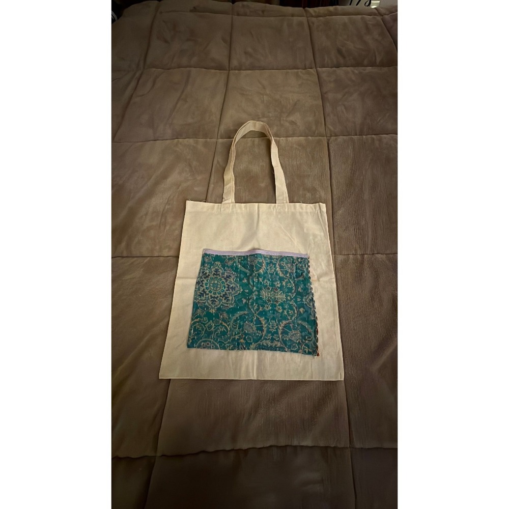 Upcycled Kantha Canvas Tote